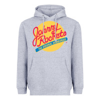 Heather Grey johnny rockets Heavyweight Hoodie - linhVisuals