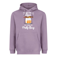 Lavender cigar smoking tshirt smoking whiskey drinking dad tee gift Heavyweight Hoodie - linhVisuals