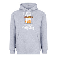 Heather Grey cigar smoking tshirt smoking whiskey drinking dad tee gift Heavyweight Hoodie - linhVisuals