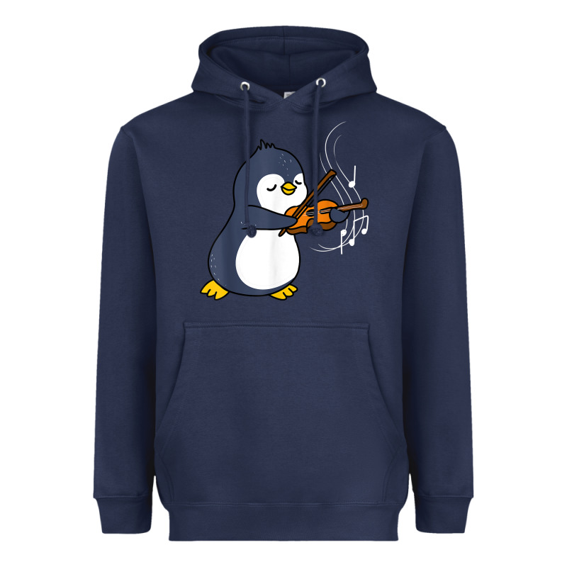 Penguin Playing Violin Animal Heavyweight Hoodie by linhVisuals | Teevron