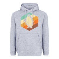 Heather Grey penguin retro vintage style penguin Heavyweight Hoodie - linhVisuals