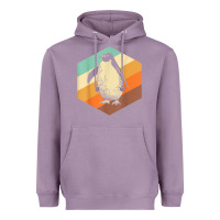Lavender penguin retro vintage style penguin Heavyweight Hoodie - linhVisuals