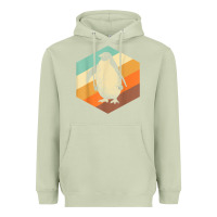 Matcha penguin retro vintage style penguin Heavyweight Hoodie - linhVisuals