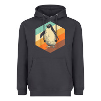 Smoke penguin retro vintage style penguin Heavyweight Hoodie - linhVisuals