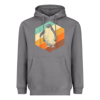 Storm penguin retro vintage style penguin Heavyweight Hoodie - linhVisuals