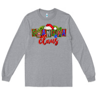 Heather Grey Christmas Grandpa Claus Long Sleeve Tee - FaDigitalArtStudio