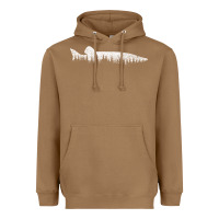 Toasted Coconut musky pine forest fishing angler Heavyweight Hoodie - linhVisuals