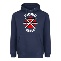 Navy picnic table parody Heavyweight Hoodie - linhVisuals