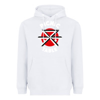 White picnic table parody Heavyweight Hoodie - linhVisuals