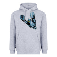 Heather Grey gigantor tetsujin Heavyweight Hoodie - linhVisuals