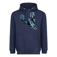 Navy gigantor tetsujin Heavyweight Hoodie - linhVisuals