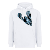 White gigantor tetsujin Heavyweight Hoodie - linhVisuals