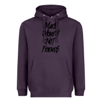 Plum make money not friends Heavyweight Hoodie - linhVisuals