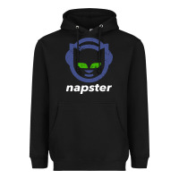 Black napster Heavyweight Hoodie - linhVisuals