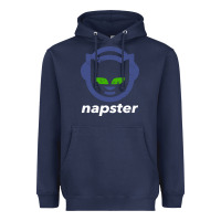Navy napster Heavyweight Hoodie - linhVisuals