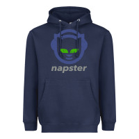 Navy napster Heavyweight Hoodie - linhVisuals