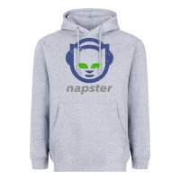 Heather Grey napster Heavyweight Hoodie - linhVisuals