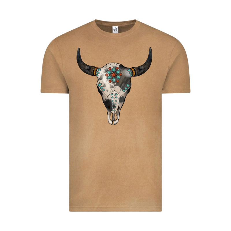 Cowhide Bull Skull Vintage Tee by Jasminsmagicworld | Teevron