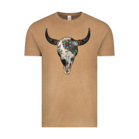 Vintage Camel Cowhide Bull Skull Vintage Tee - Jasminsmagicworld