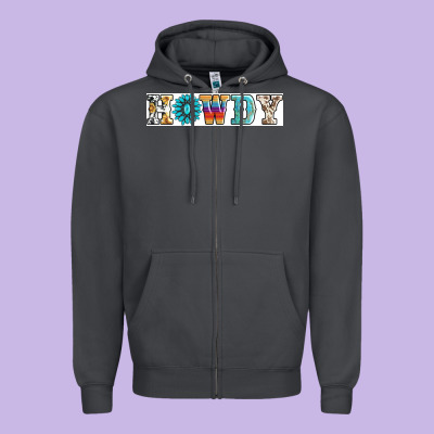 Howdy Zipper Hoodie Designed By Adodesignshop