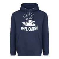 Navy the implication its always sunny in philadelphia Heavyweight Hoodie - linhVisuals