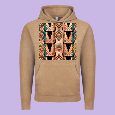 Native American Aztec Seamless Pattern 4 Vintage Hoodie Designed By Bundleandbundleshop