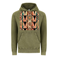 Vintage Olive native american aztec seamless pattern 4 Vintage Hoodie - BundleAndBundleShop