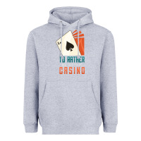 Heather Grey Casino Heavyweight Hoodie - linhVisuals
