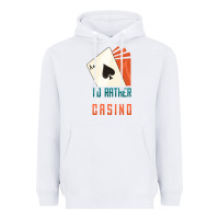 White Casino Heavyweight Hoodie - linhVisuals