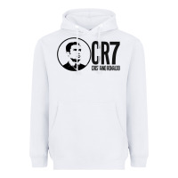 White cristian #ronaldo Heavyweight Hoodie - linhVisuals