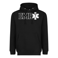 Black emr ambulance ems emt emergency medical responder t shirt Heavyweight Hoodie - linhVisuals