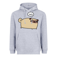 Heather Grey no pug Heavyweight Hoodie - linhVisuals