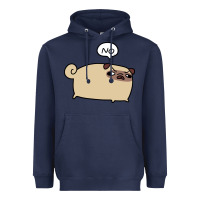 Navy no pug Heavyweight Hoodie - linhVisuals