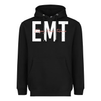 Black emt emergency medical technician ems first responder medic sweatshirt Heavyweight Hoodie - linhVisuals