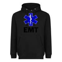 Black emt ems paramedic star of life caduceus t shirt Heavyweight Hoodie - linhVisuals