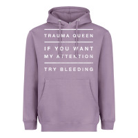 Lavender emt hoodie funny trauma queen attention bleeding fun gift Heavyweight Hoodie - linhVisuals