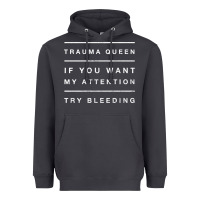 Smoke emt hoodie funny trauma queen attention bleeding fun gift Heavyweight Hoodie - linhVisuals