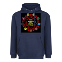 Navy king gizzard & the lizard wizard Heavyweight Hoodie - linhVisuals