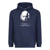Navy albert einstein quote1 Heavyweight Hoodie - linhVisuals