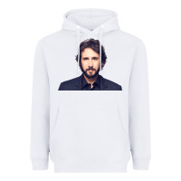 White JOSH GROBAN Heavyweight Hoodie - linhVisuals