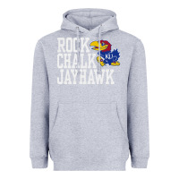 Heather Grey rock chalk jayhawk ku tshirt Heavyweight Hoodie - linhVisuals