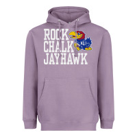 Lavender rock chalk jayhawk ku tshirt Heavyweight Hoodie - linhVisuals