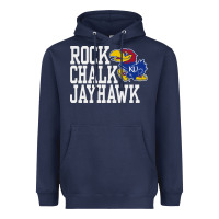 Navy rock chalk jayhawk ku tshirt Heavyweight Hoodie - linhVisuals
