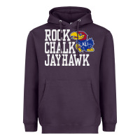 Plum rock chalk jayhawk ku tshirt Heavyweight Hoodie - linhVisuals
