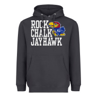 Rock Chalk Jayhawk Ku Tshirt Heavyweight Hoodie | Teevron