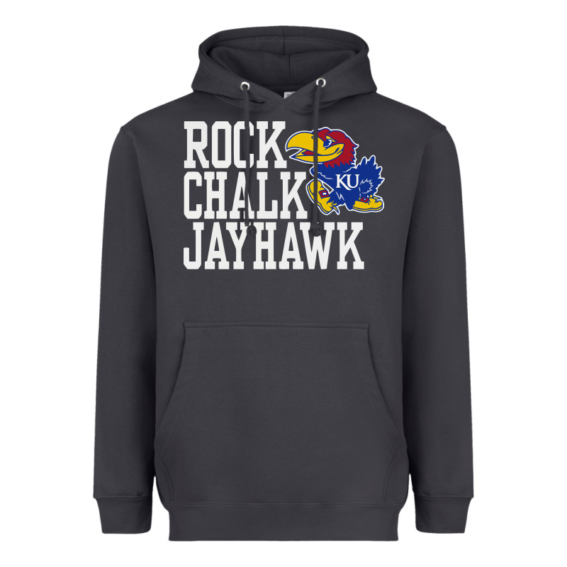 Rock Chalk Jayhawk Ku Tshirt Heavyweight Hoodie by linhVisuals | Teevron