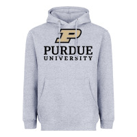 Heather Grey Purdue University, Apparel Heavyweight Hoodie - linhVisuals