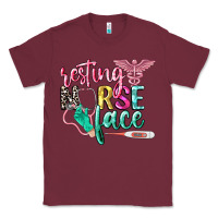 Burgundy resting nurse face Classic Tee - CowGirlArtShop