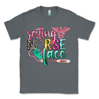 Charcoal Heather resting nurse face Classic Tee - CowGirlArtShop
