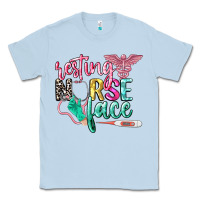 Dusty Blue resting nurse face Classic Tee - CowGirlArtShop